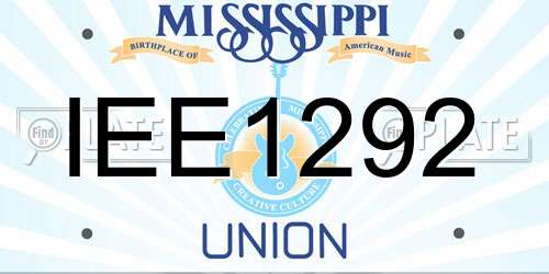 IEE1292 Mississippi License Plate