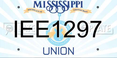 IEE1297 Mississippi License Plate
