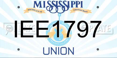 IEE1797 Mississippi License Plate