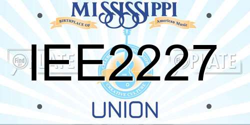 IEE2227 Mississippi License Plate