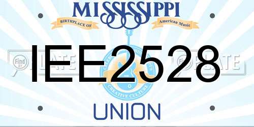 IEE2528 Mississippi License Plate