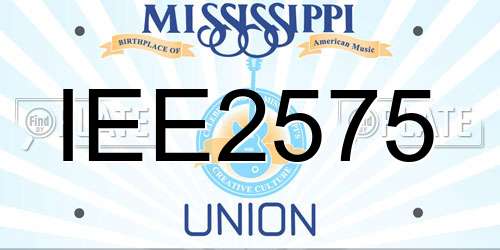 IEE2575 Mississippi License Plate