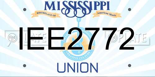 IEE2772 Mississippi License Plate