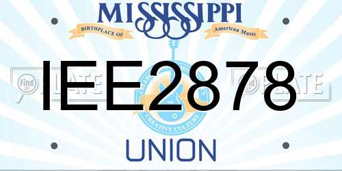 IEE2878 Mississippi License Plate