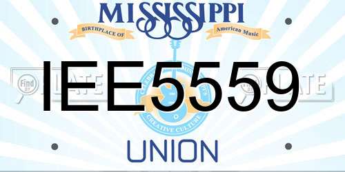 IEE5559 Mississippi License Plate