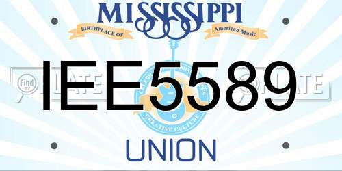 IEE5589 Mississippi License Plate