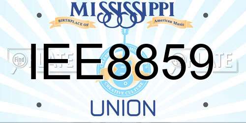 IEE8859 Mississippi License Plate