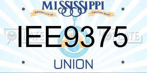 IEE9375 Mississippi License Plate