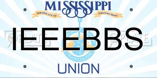 IEEEBBS Mississippi License Plate