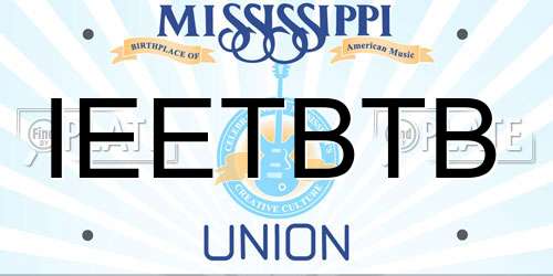 IEETBTB Mississippi License Plate