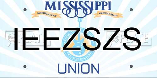 IEEZSZS Mississippi License Plate
