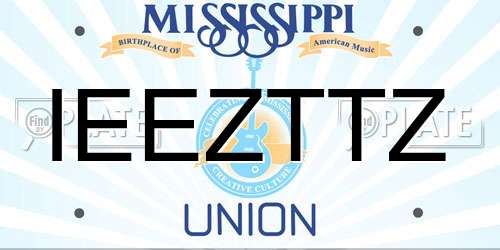 IEEZTTZ Mississippi License Plate