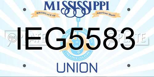 IEG5583 Mississippi License Plate