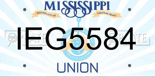 IEG5584 Mississippi License Plate