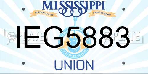 IEG5883 Mississippi License Plate