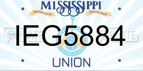 IEG5884 Mississippi License Plate