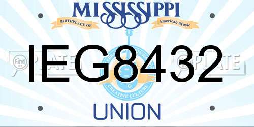IEG8432 Mississippi License Plate