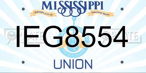 IEG8554 Mississippi License Plate