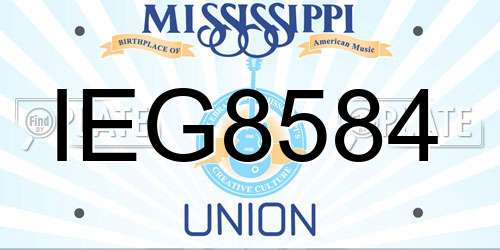IEG8584 Mississippi License Plate