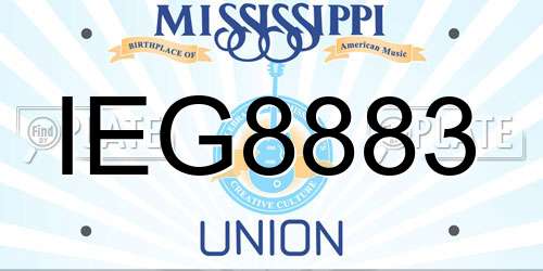 IEG8883 Mississippi License Plate