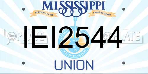 IEI2544 Mississippi License Plate