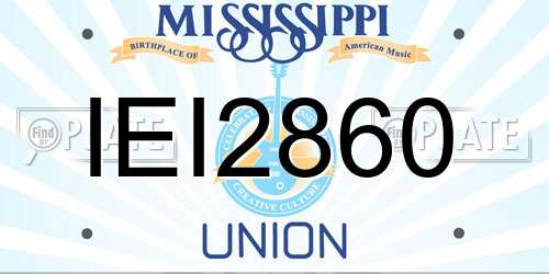 IEI2860 Mississippi License Plate