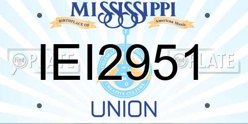 IEI2951 Mississippi License Plate