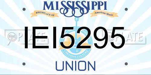 IEI5295 Mississippi License Plate