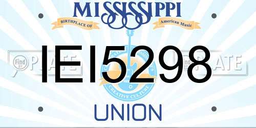 IEI5298 Mississippi License Plate