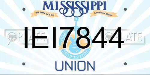 IEI7844 Mississippi License Plate