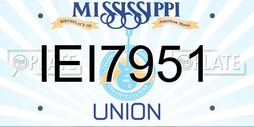 IEI7951 Mississippi License Plate
