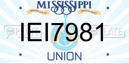 IEI7981 Mississippi License Plate