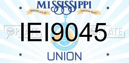 IEI9045 Mississippi License Plate