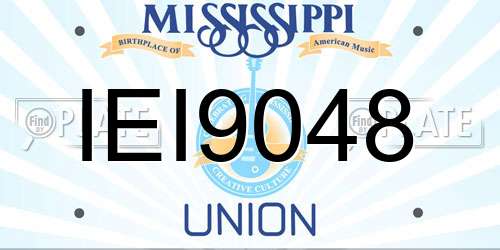 IEI9048 Mississippi License Plate