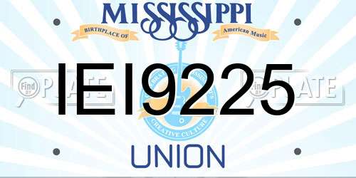 IEI9225 Mississippi License Plate