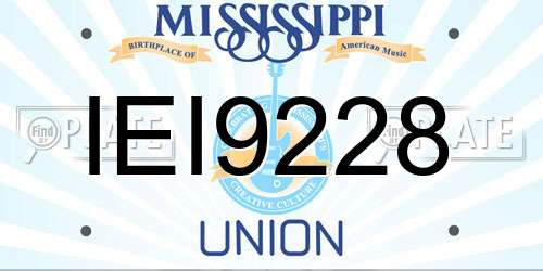 IEI9228 Mississippi License Plate
