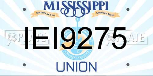 IEI9275 Mississippi License Plate