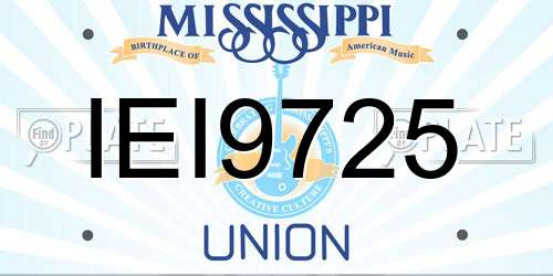 IEI9725 Mississippi License Plate