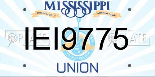 IEI9775 Mississippi License Plate
