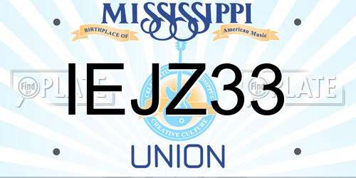 IEJZ33 Mississippi License Plate