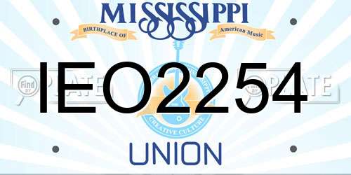 IEO2254 Mississippi License Plate