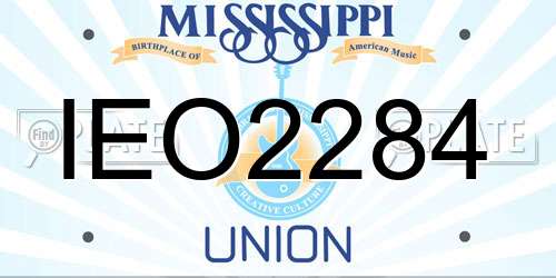 IEO2284 Mississippi License Plate
