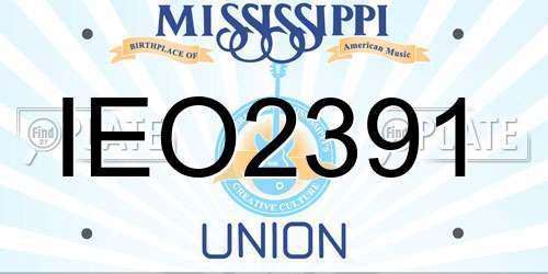 IEO2391 Mississippi License Plate