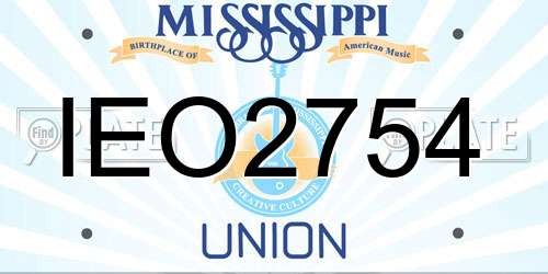 IEO2754 Mississippi License Plate