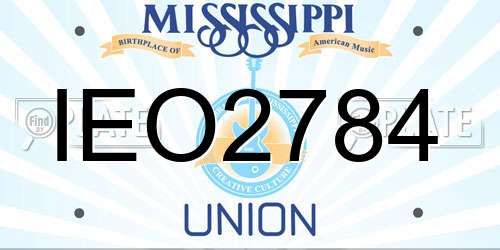 IEO2784 Mississippi License Plate