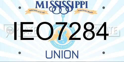 IEO7284 Mississippi License Plate