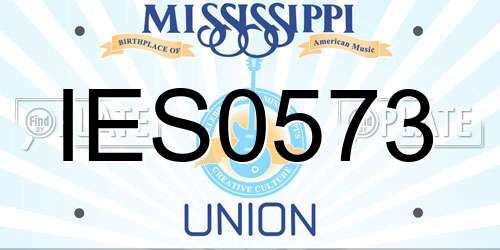 IES0573 Mississippi License Plate
