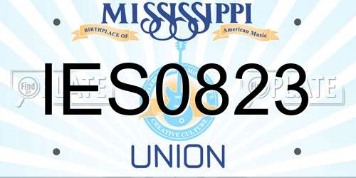 IES0823 Mississippi License Plate