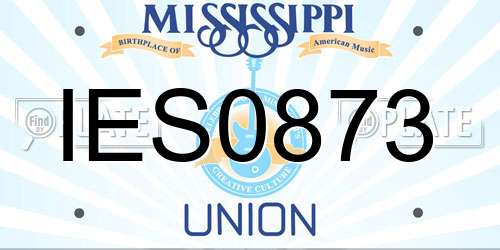 IES0873 Mississippi License Plate