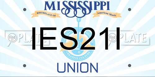 IES21I Mississippi License Plate